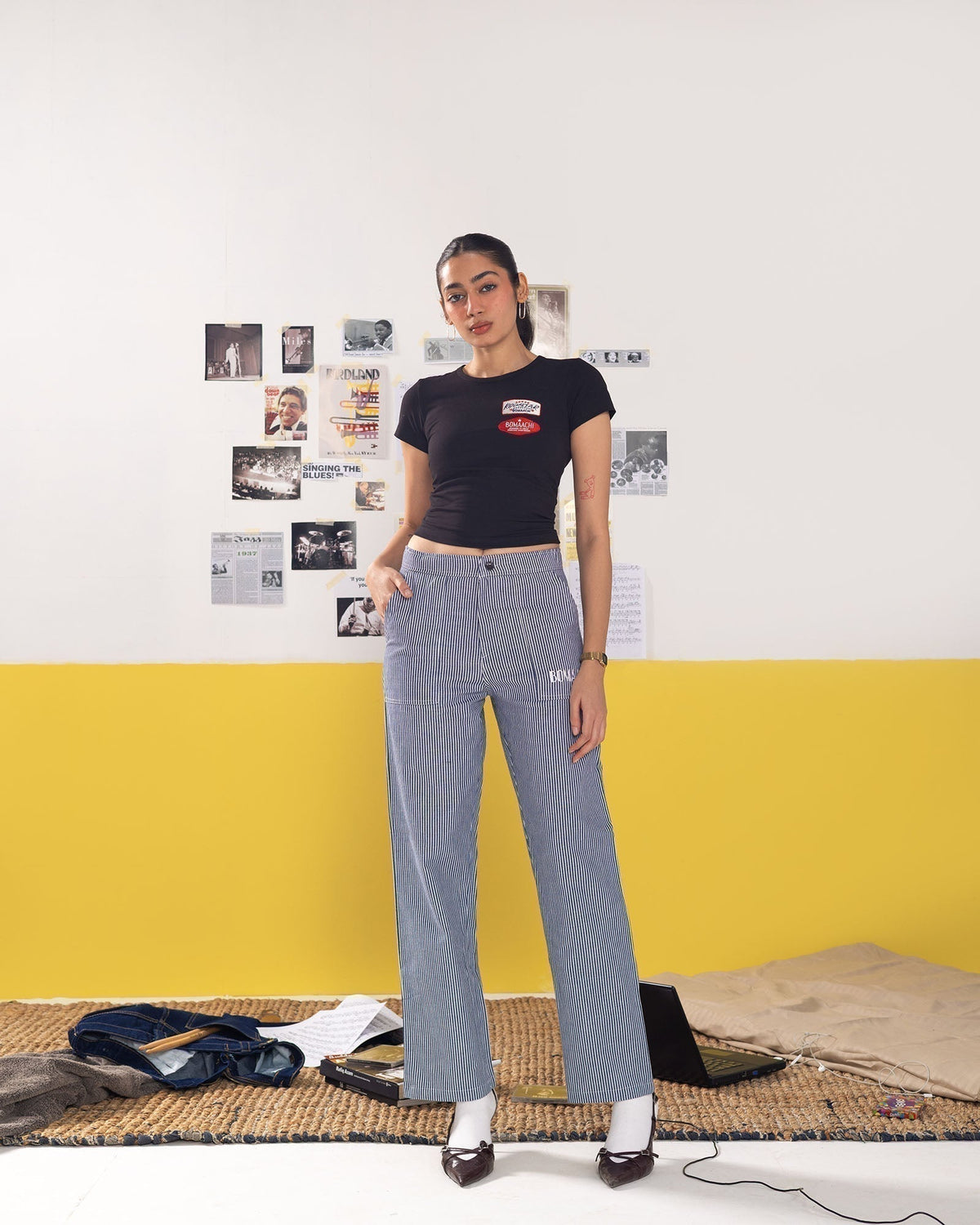 Certified Legend Black Crop Top by BOMAACHI