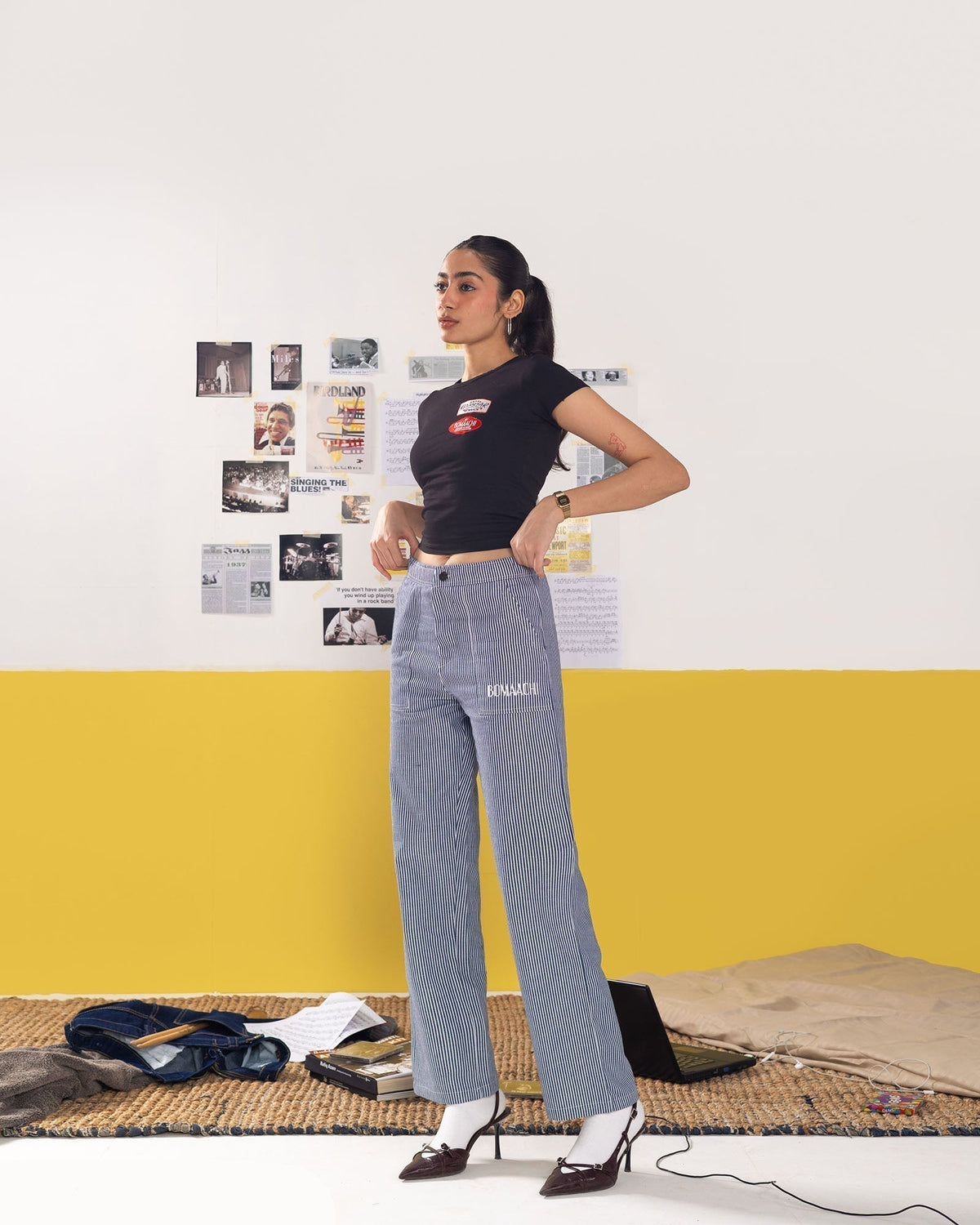 Striped Cotton Pants by BOMAACHI