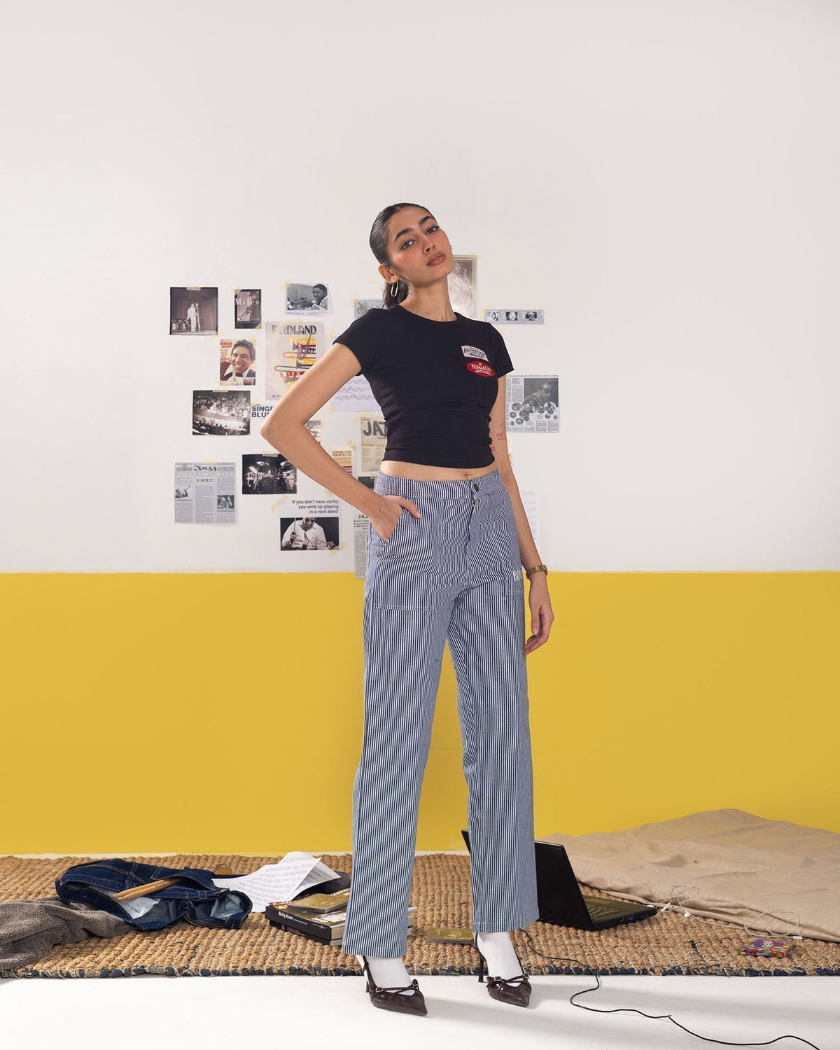 Certified Legend Black Crop Top by BOMAACHI