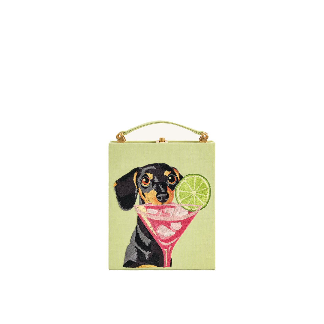 JW PEI Taya-Puppy Pattern Book Shape Clutch Bag - Light Green by JW PEI