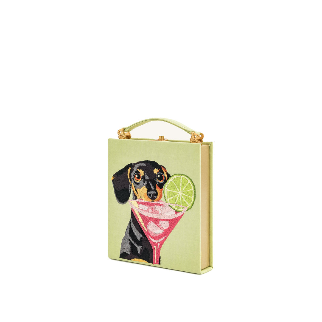 JW PEI Taya-Puppy Pattern Book Shape Clutch Bag - Light Green by JW PEI