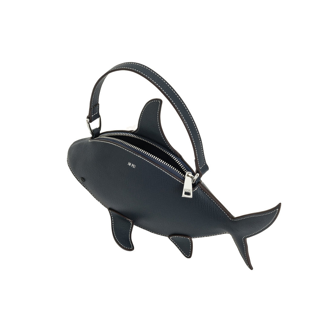 JW PEI Nerys Shark Look Top Handle Bag - Dark Blue by JW PEI