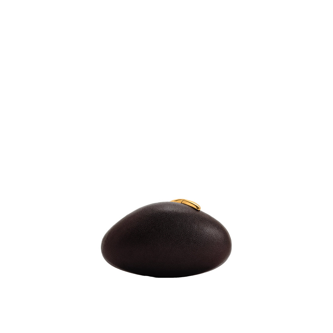 JW PEI Kaya Irregular Oval Clutch - Dark Brown by JW PEI
