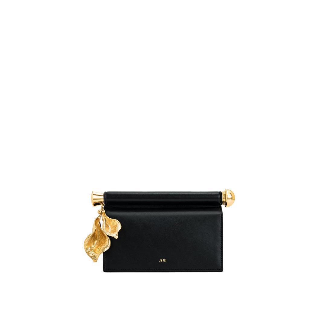 JW PEI Holly Metal Pendant Embellished Clutch - Black by JW PEI
