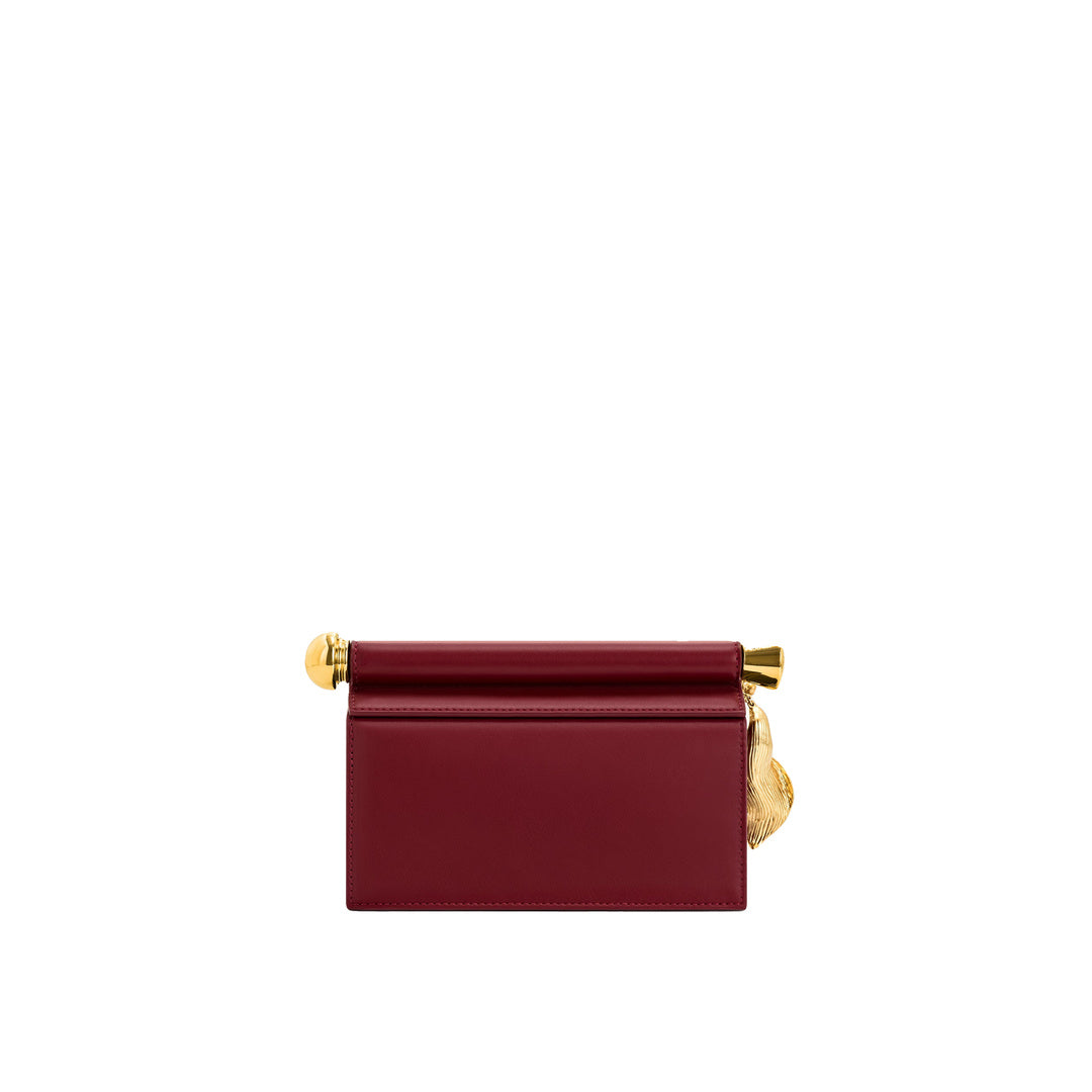 JW PEI Holly Metal Pendant Embellished Clutch - Claret by JW PEI