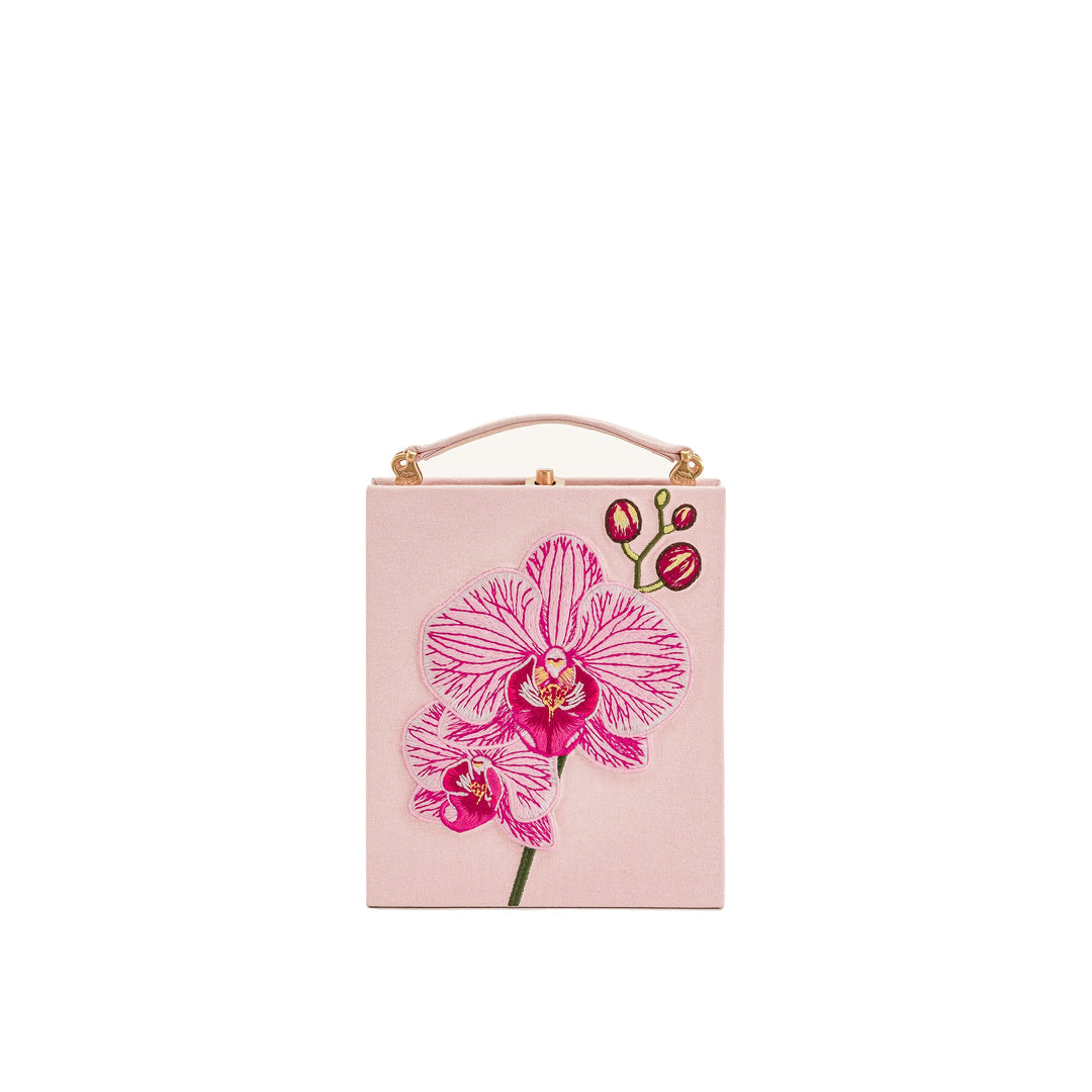 JW PEI Taya Orchid Motif Book Shape Clutch Bag - Pink by JW PEI