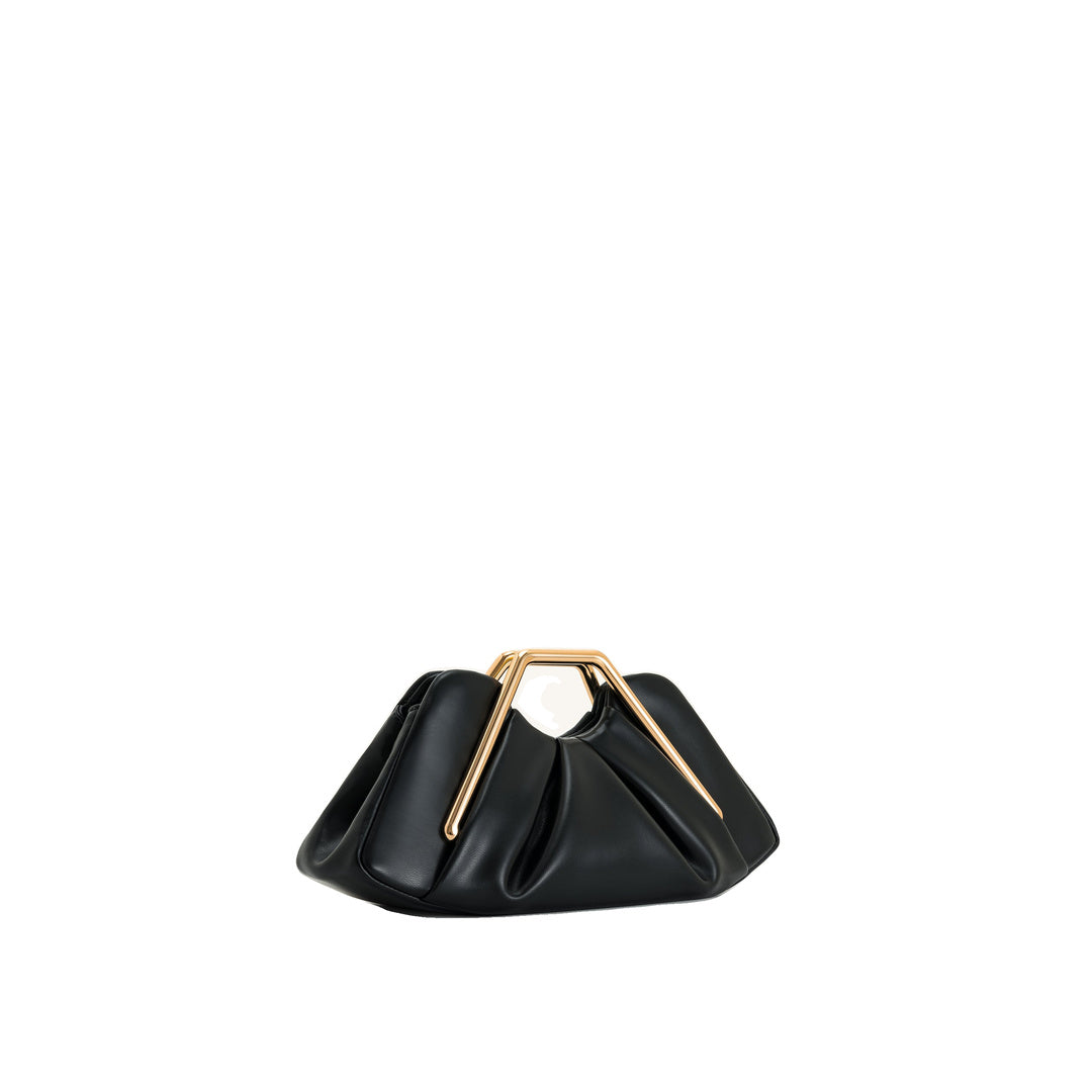 JW PEI Lila Metal Frame Clutch - Black by JW PEI