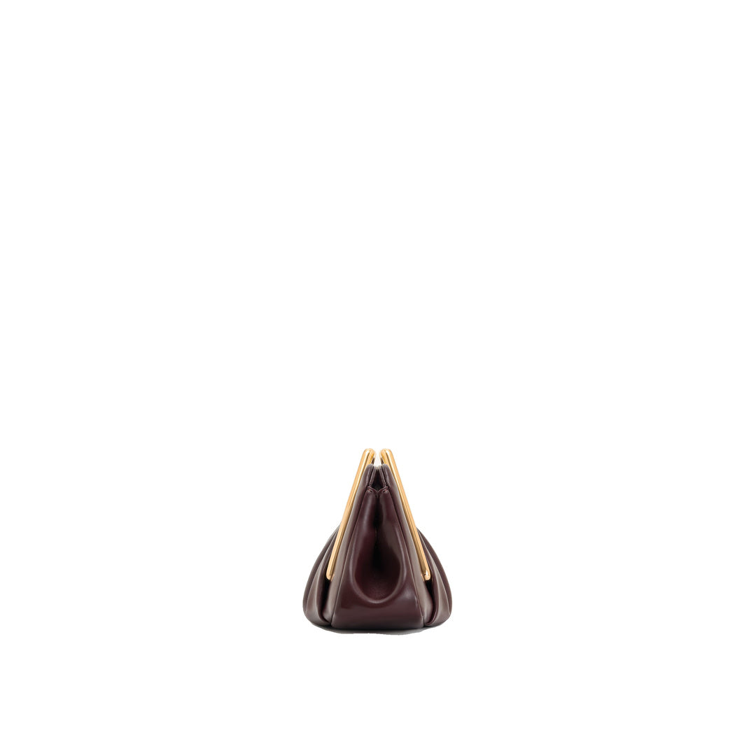 JW PEI Lila Metal Frame Clutch - Burgundy by JW PEI