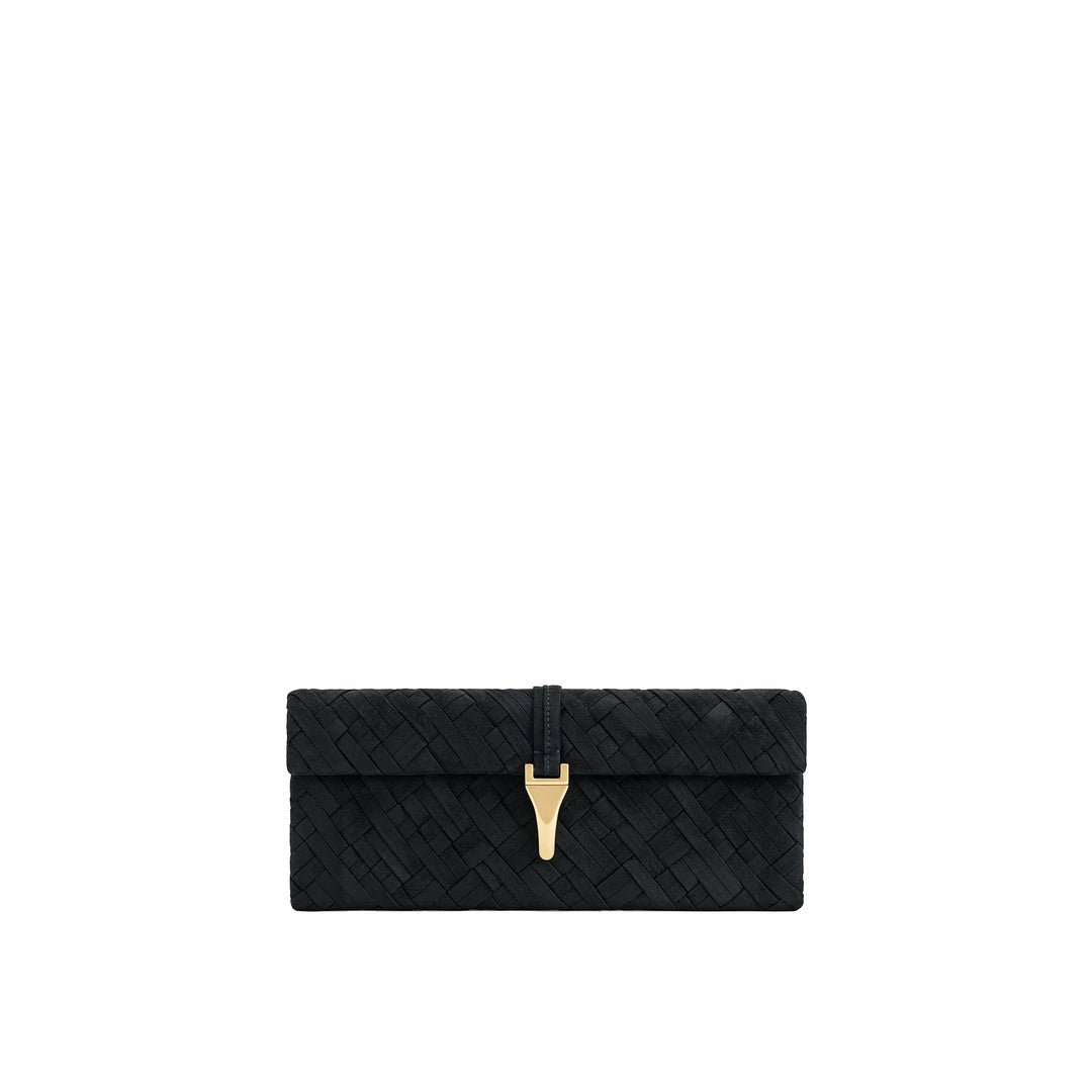 JW PEI Zaria Woven Clutch - Black by JW PEI