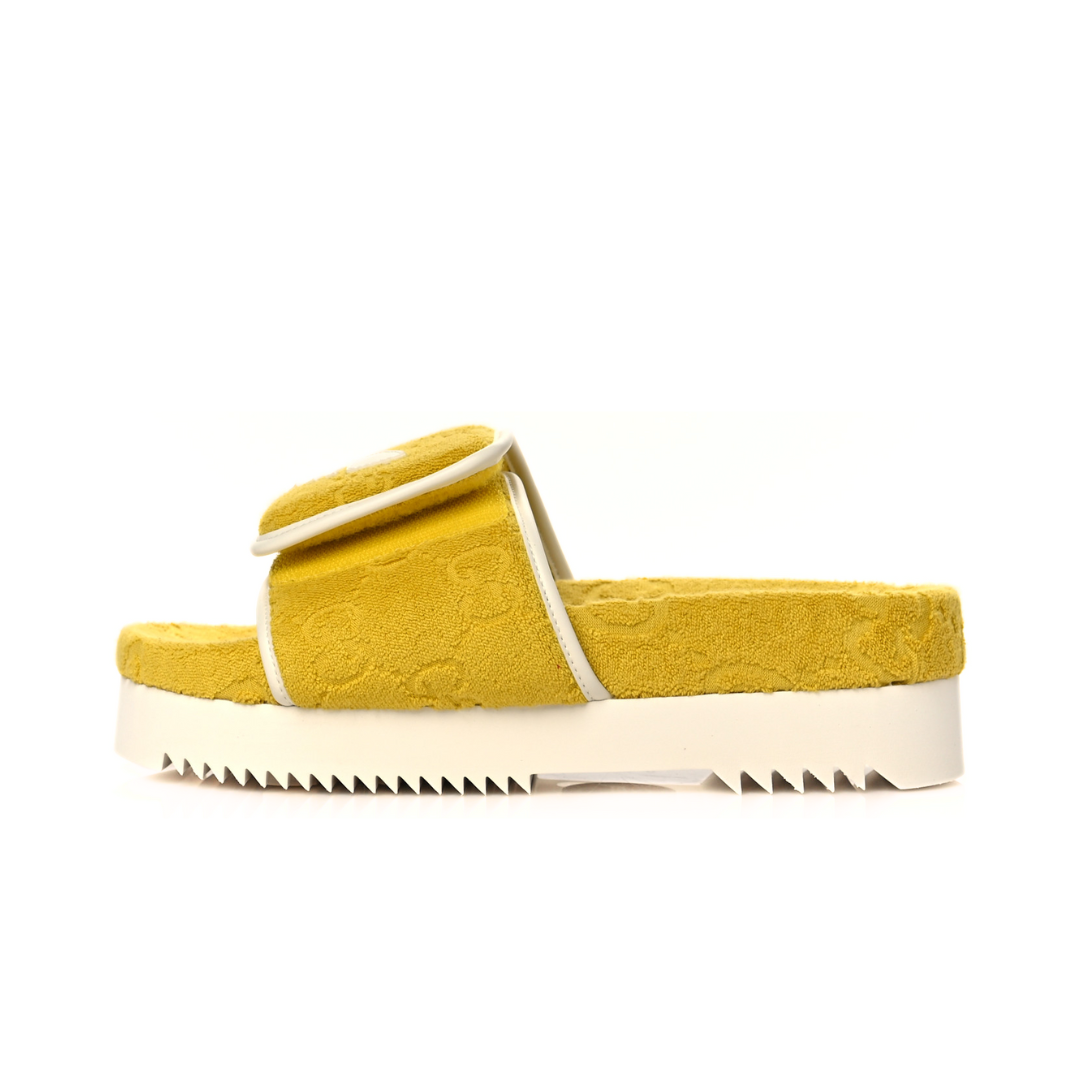 adidas x Gucci GG Platform Sandal Yellow by ADIDAS