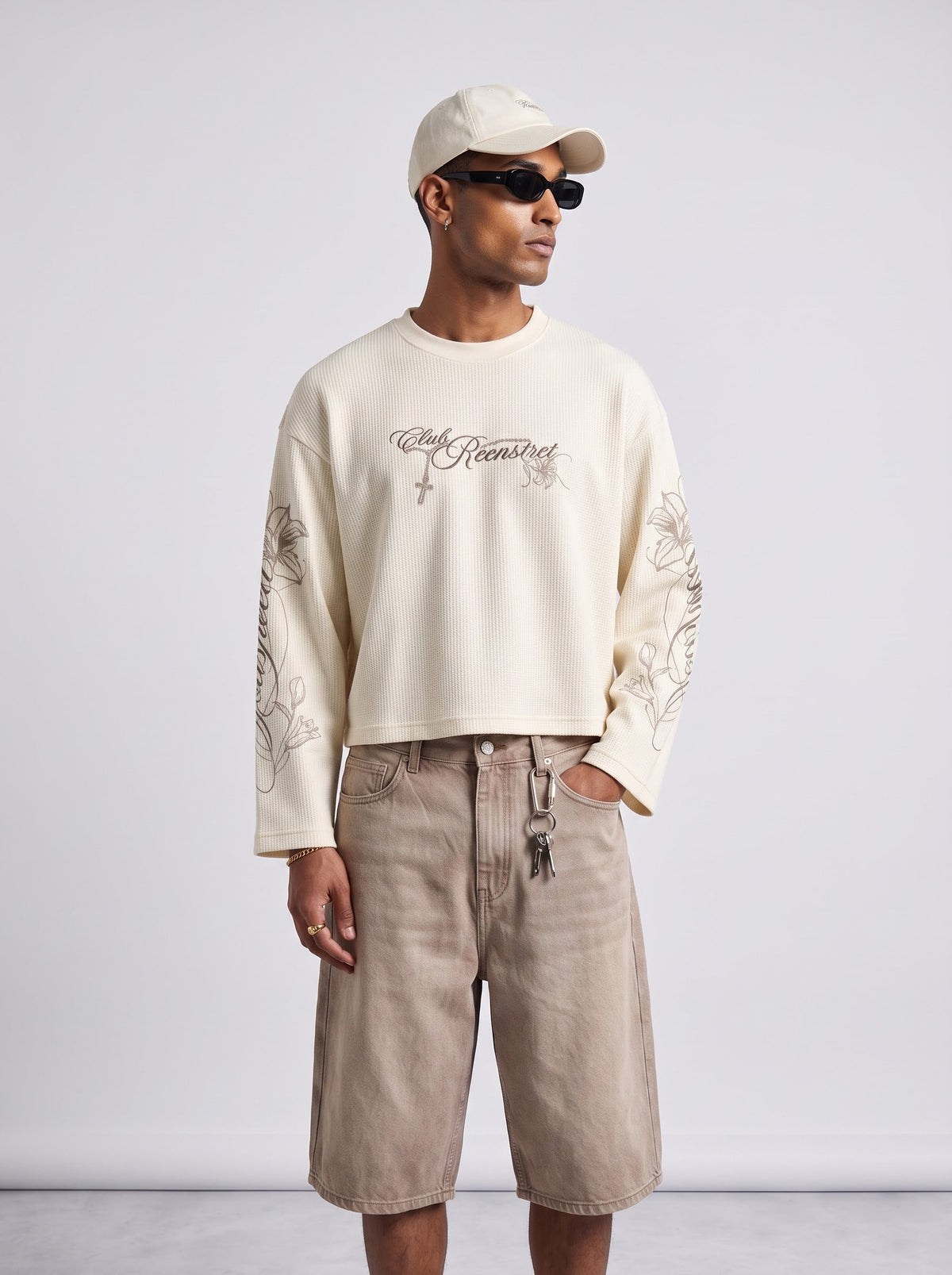 Godspeed Waffle tee - Antique white by RECNSTRCT
