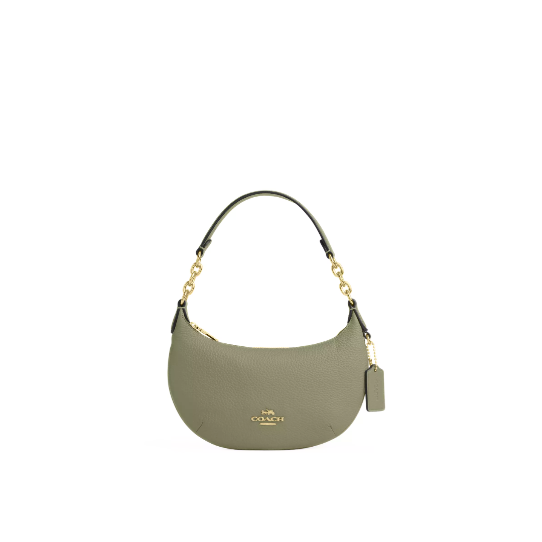 COACH Mini Payton Bag Pebbled leather Gold Pistachio by COACH