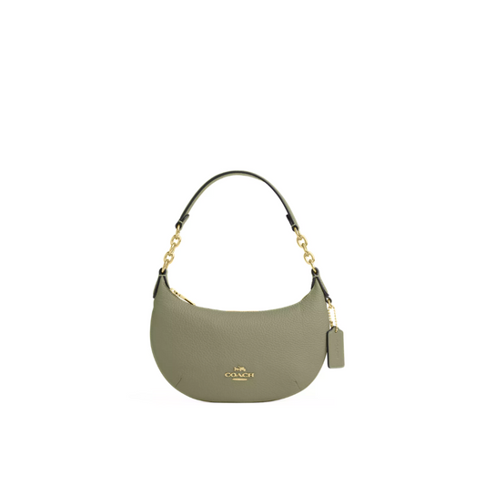 COACH Mini Payton Bag Pebbled leather Gold Pistachio by COACH