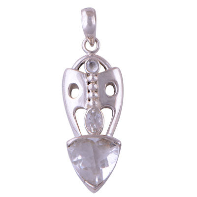Crystal, Cubic Zirconia 925 Sterling Silver Pendant - R300419-19