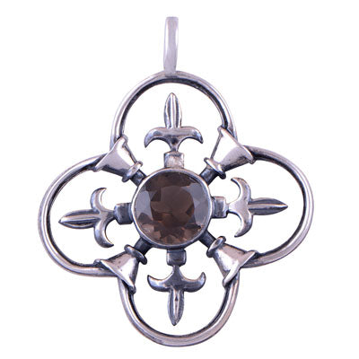 Smoky Quartz 925 Sterling Silver Pendant - R300422-13