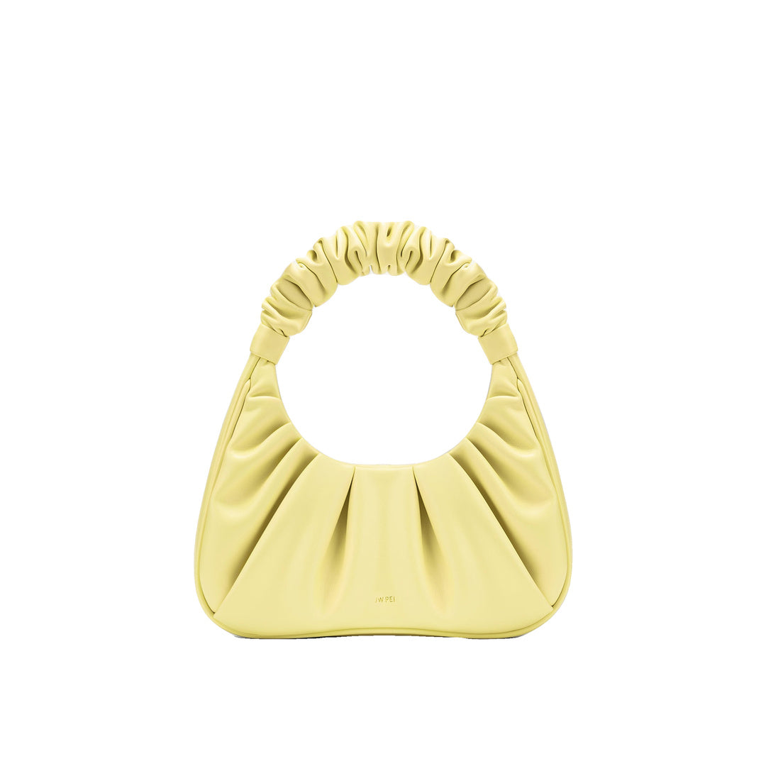 JW PEI Gabbi Ruched Hobo Handbag - Light Yellow by JW PEI
