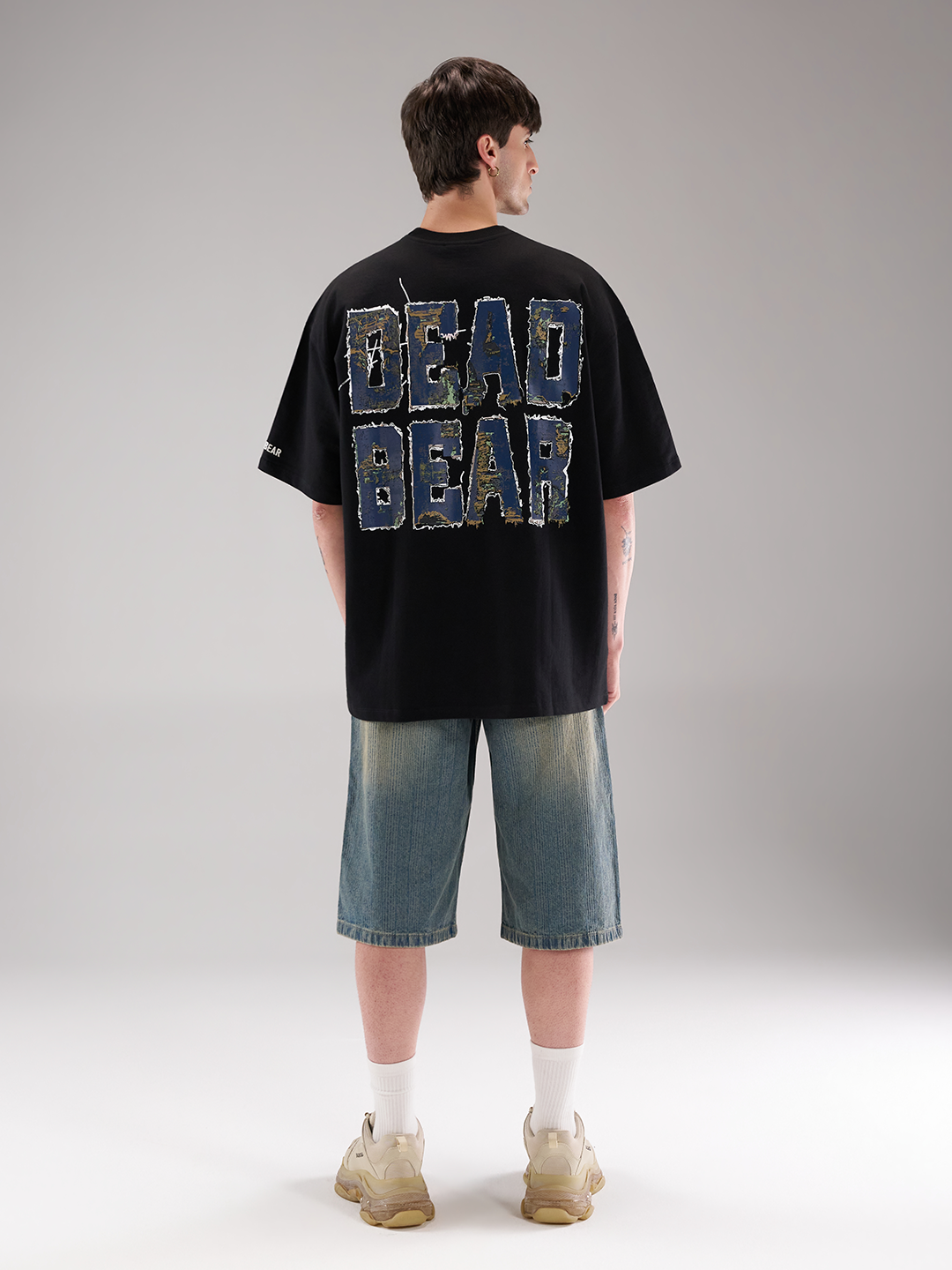 Fake Denim Tee Black by DEADBEAR