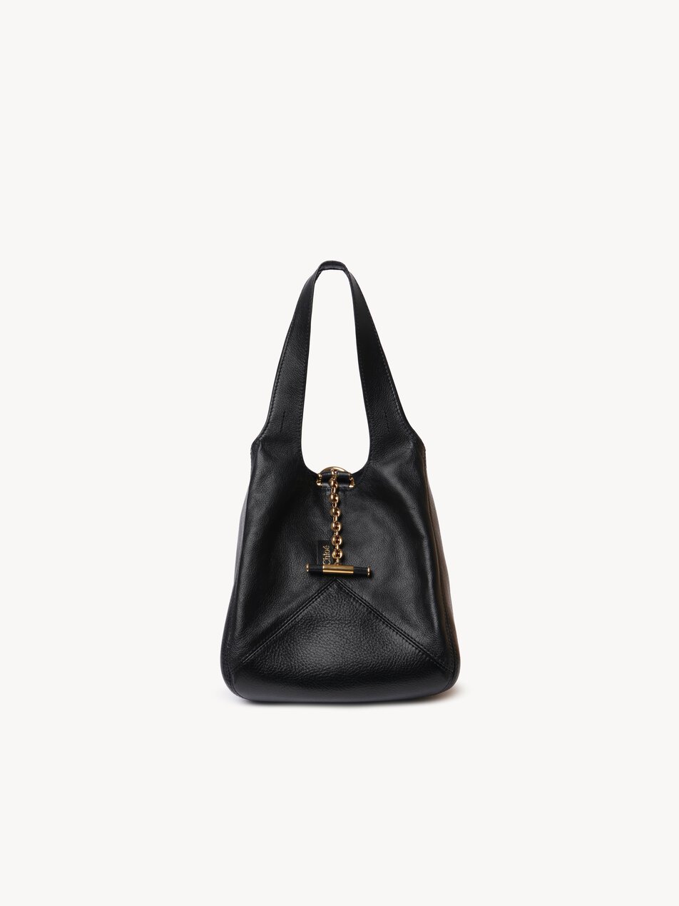 CHLOE Small Chloé Balloon bag in grained leather Black by CHLOE