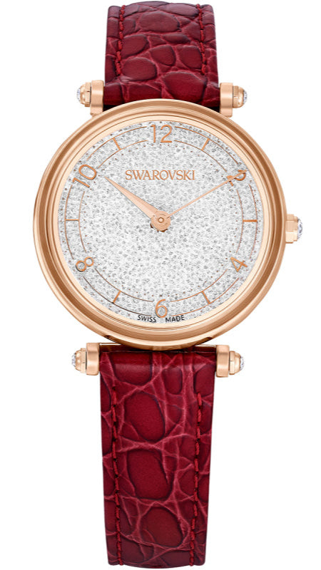 Swarovski Crystalline Wonder watch, Swiss Made, Leather strap, Red, Crystals — product photo (5656905)