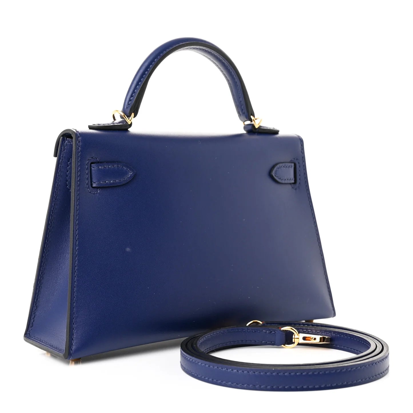 Hermès Tadelakt Mini Kelly Sellier 20 – Bleu Saphir