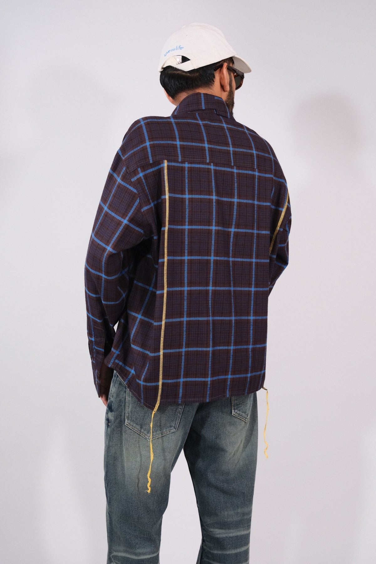 Matrix Shirt-Blue/Brown by Leave The Rest