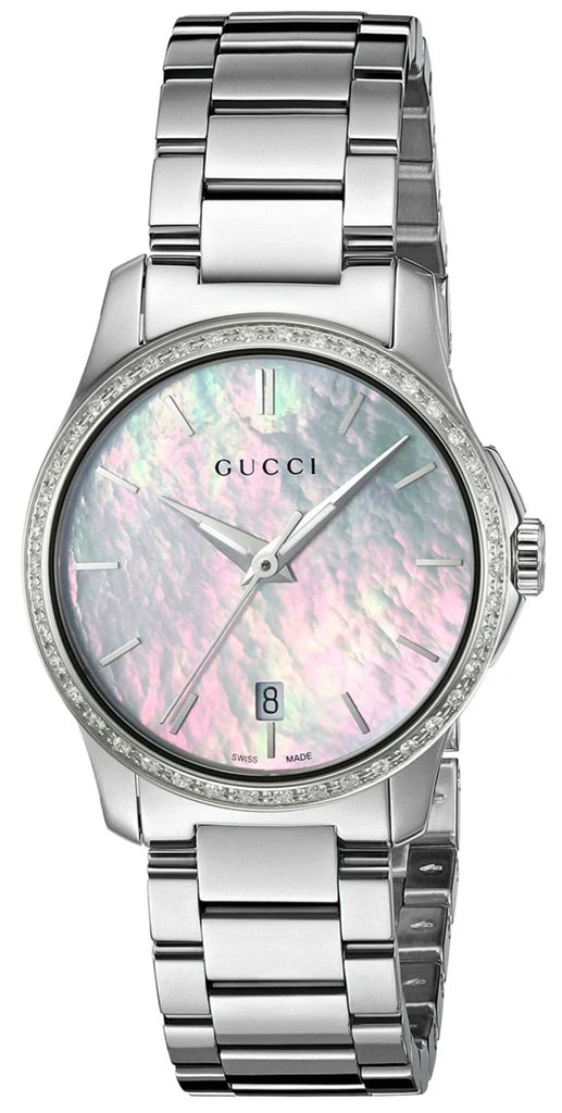 Ladies Gucci G-Timeless YA126543 Mother-of-Pearl Stainless Steel Watch