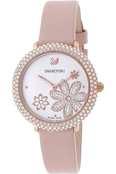 Swarovski Crystalline watch, Leather strap, Pink, Rose Gold — product photo (5519223)