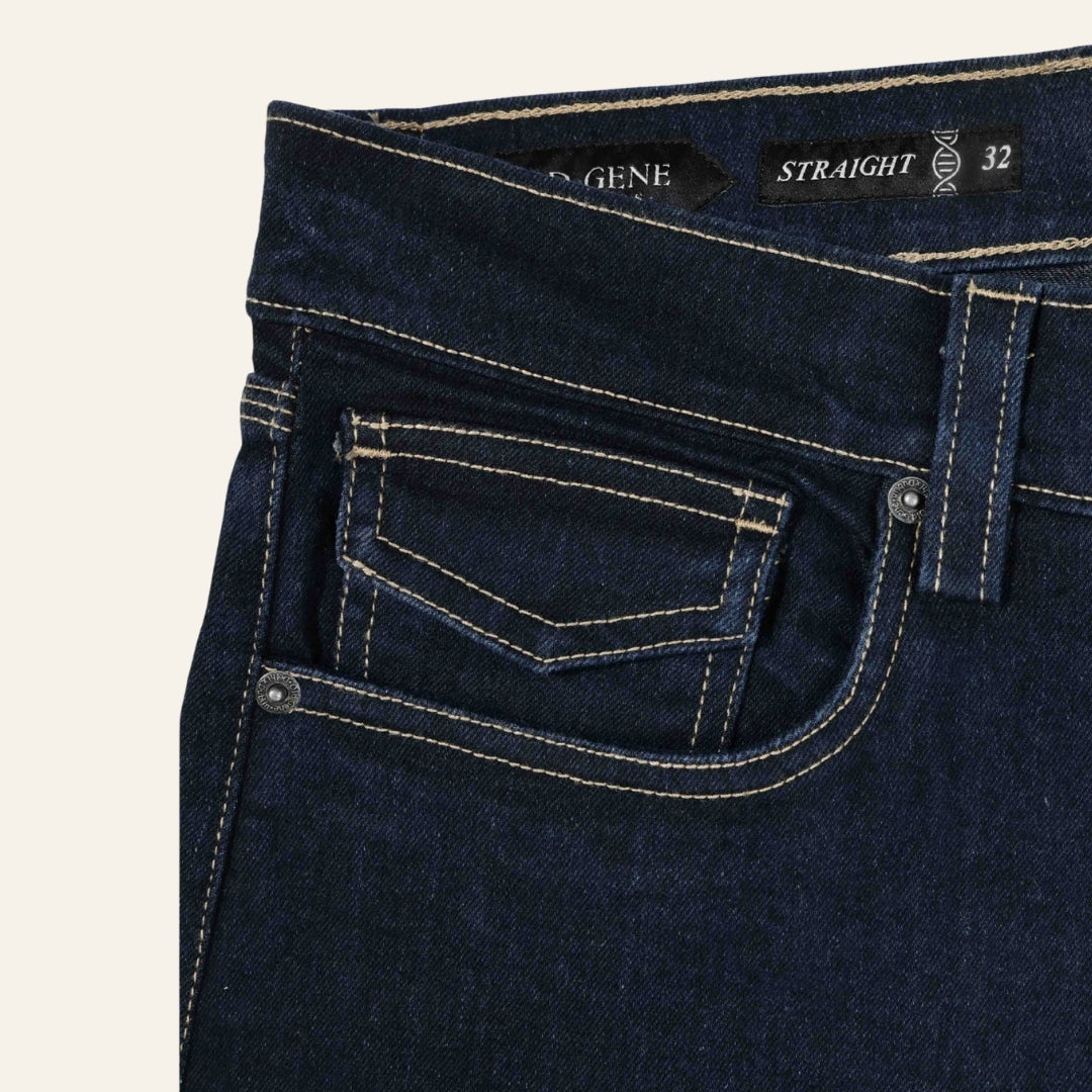 Men's Dark Blue Selvedge Jeans - Vintage India by Old Gene