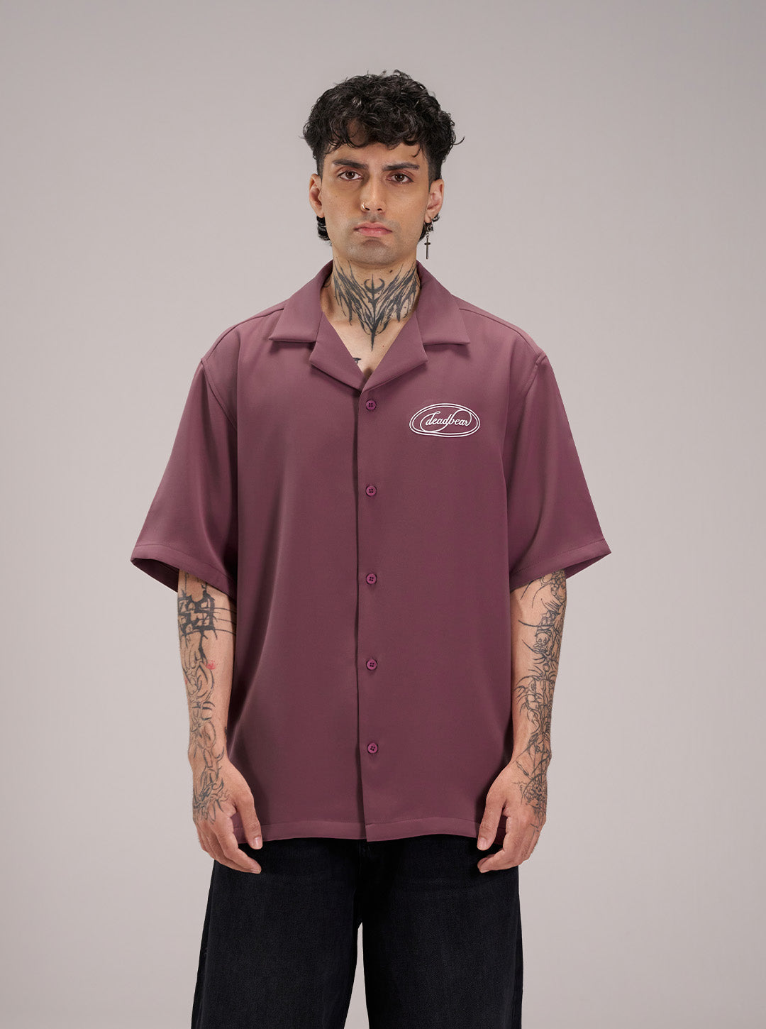 Signature Bowling Shirt Dusty Rose by DEADBEAR
