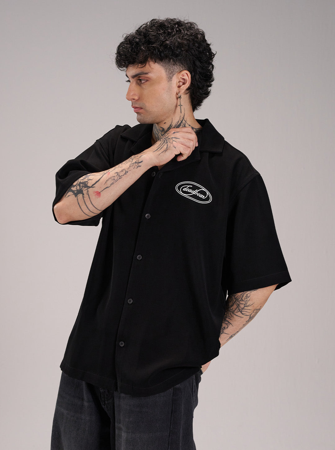 Signature Bowling Shirt Black by DEADBEAR