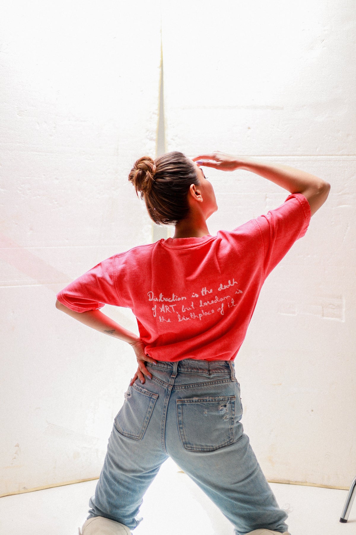ART QUOTE T-SHIRT (SCARLET) by GREY AREA