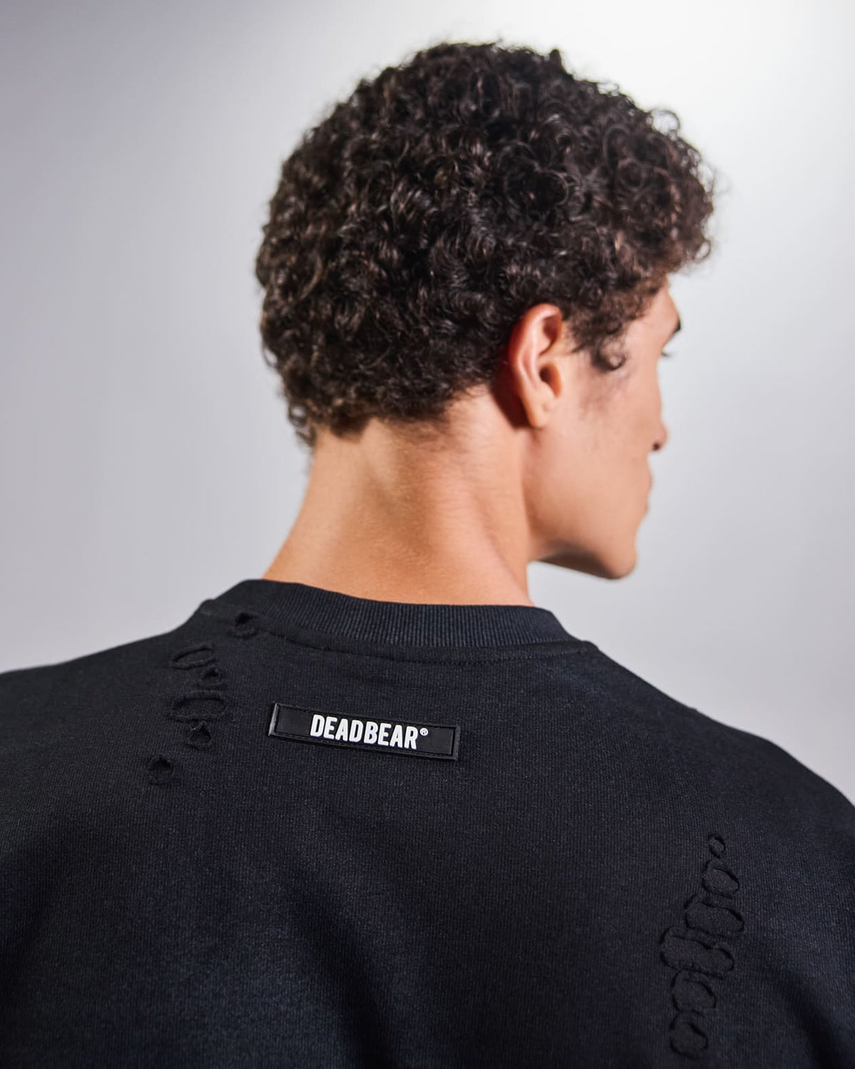 Distressed Washed Black Tee by DEADBEAR
