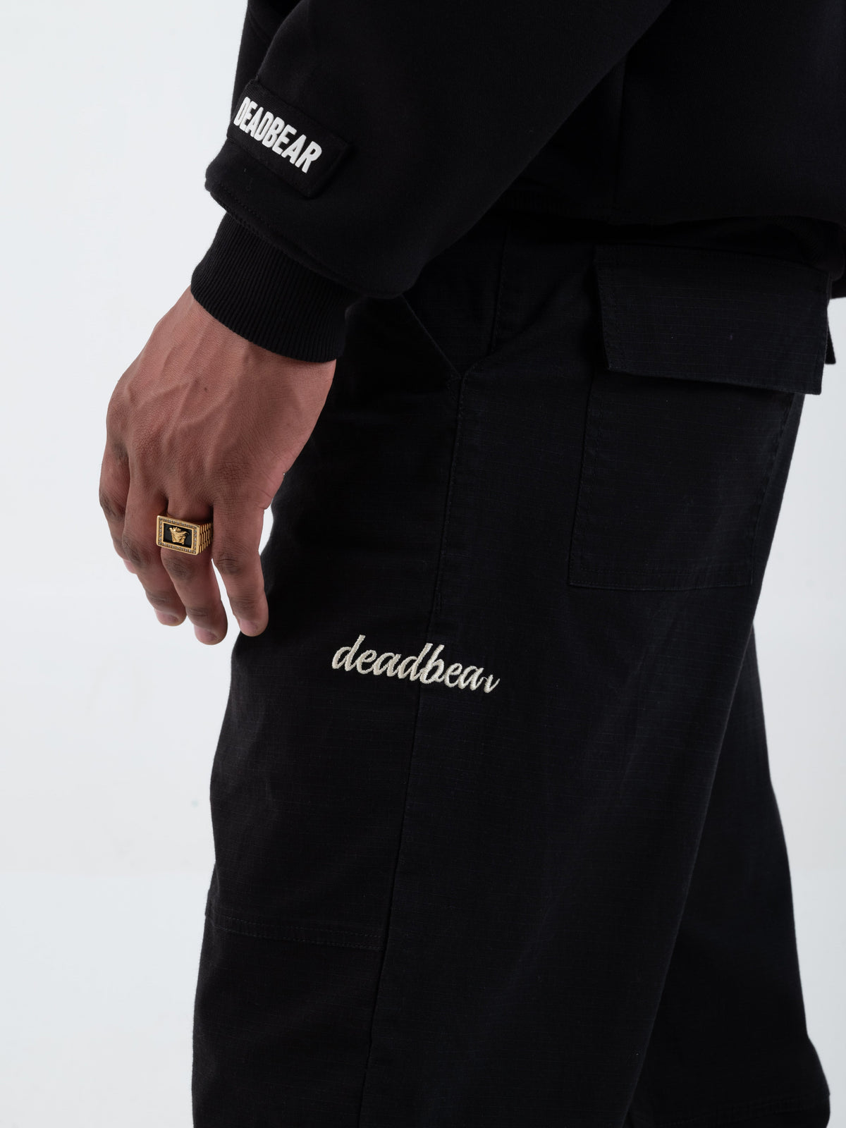 Ripstop Pants Black by DEADBEAR