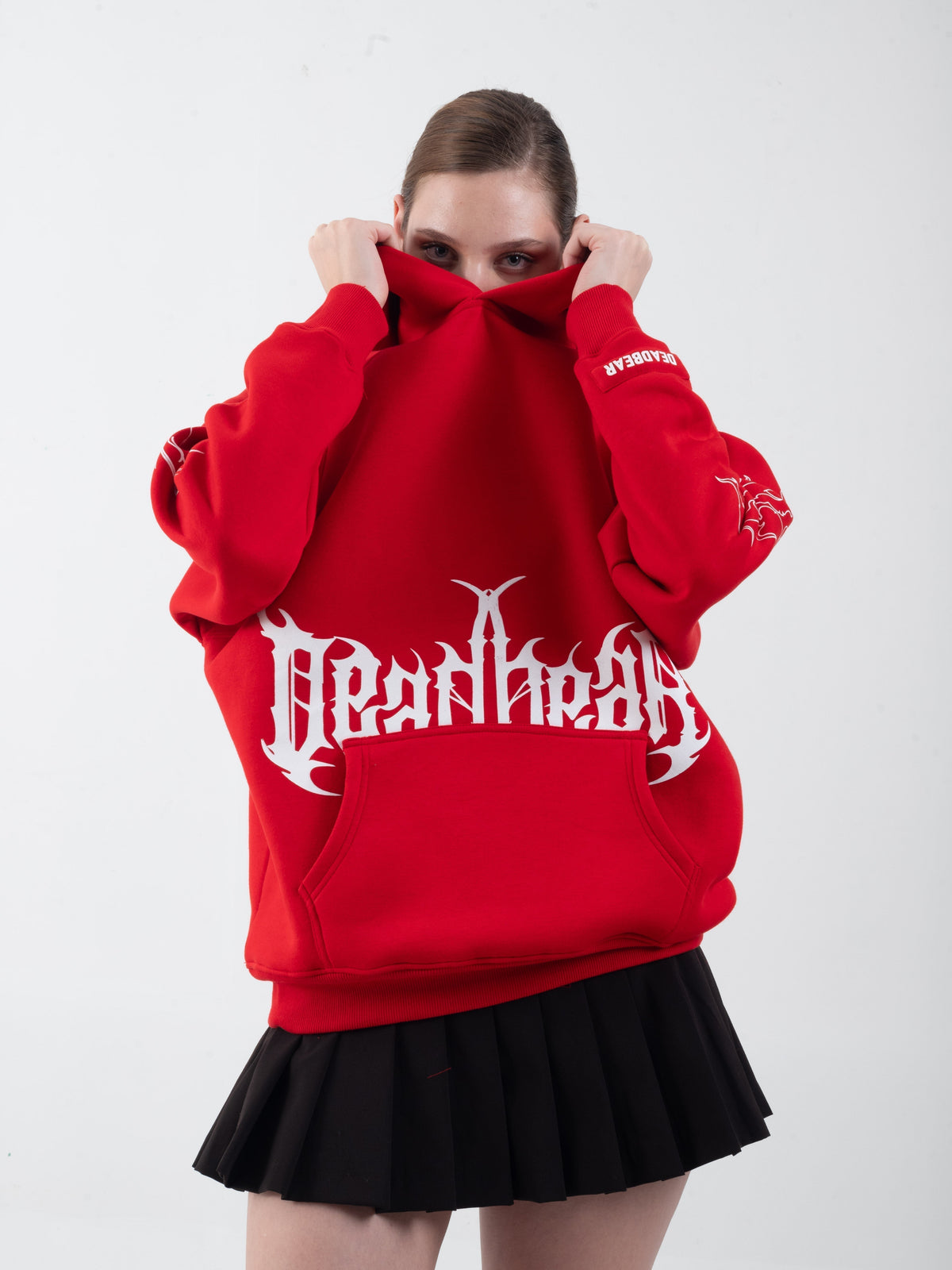 Flames Hoodie Red by DEADBEAR