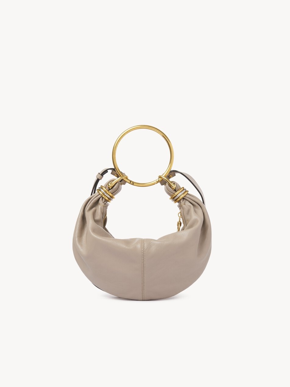 CHLOE Small Bracelet hobo bag in grained leather Motty Grey by CHLOE