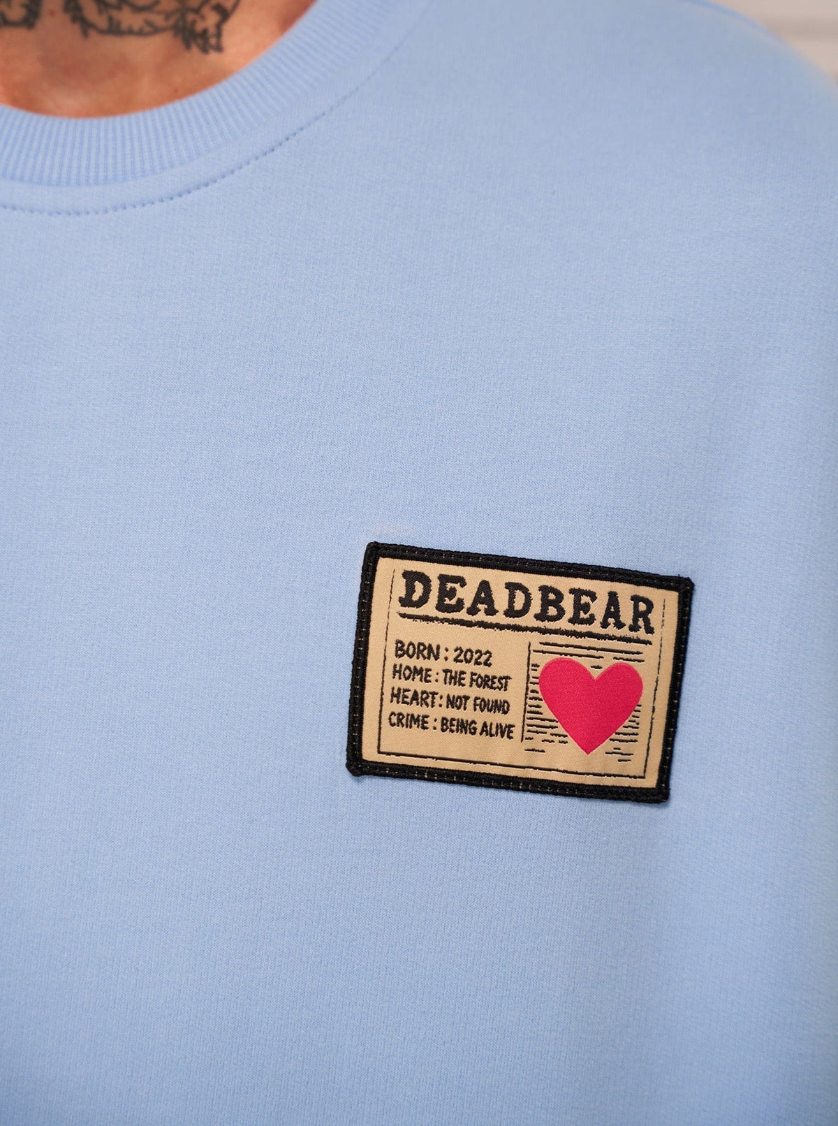 Mugshot Tee Sky Blue by DEADBEAR