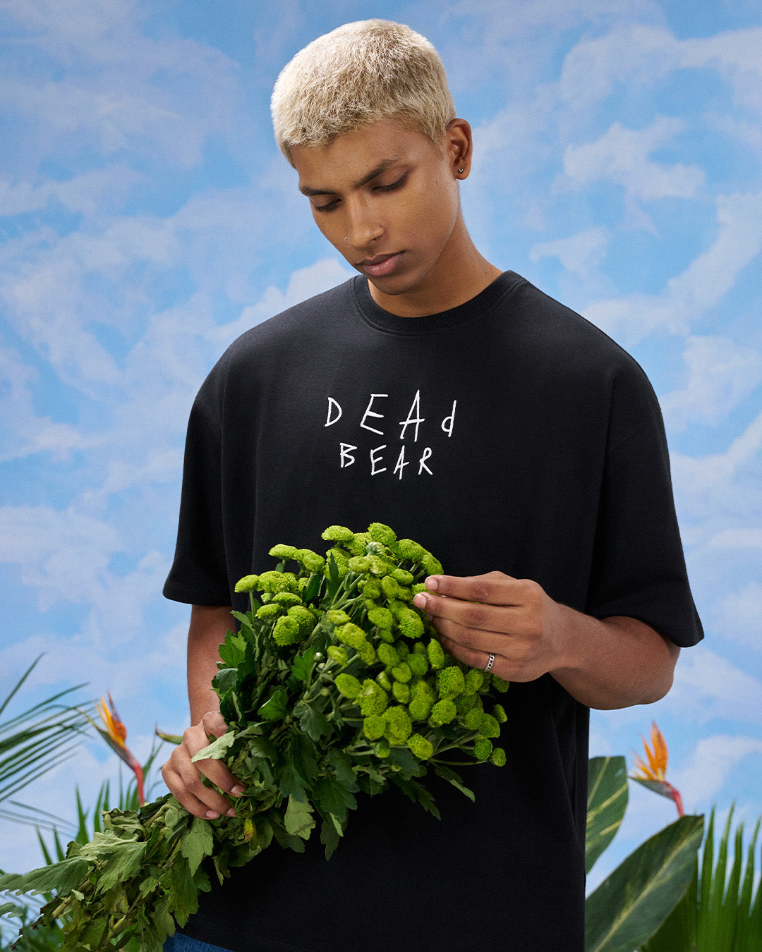 Scribbled Logo Tee Black by DEADBEAR