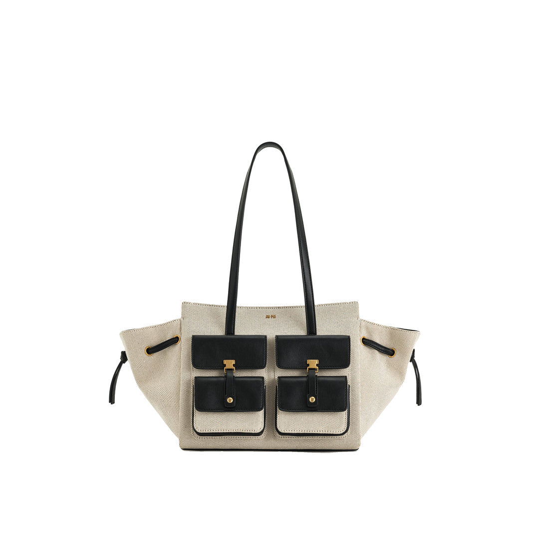 JW PEI Linda Tote Bag - Black Canvas by JW PEI