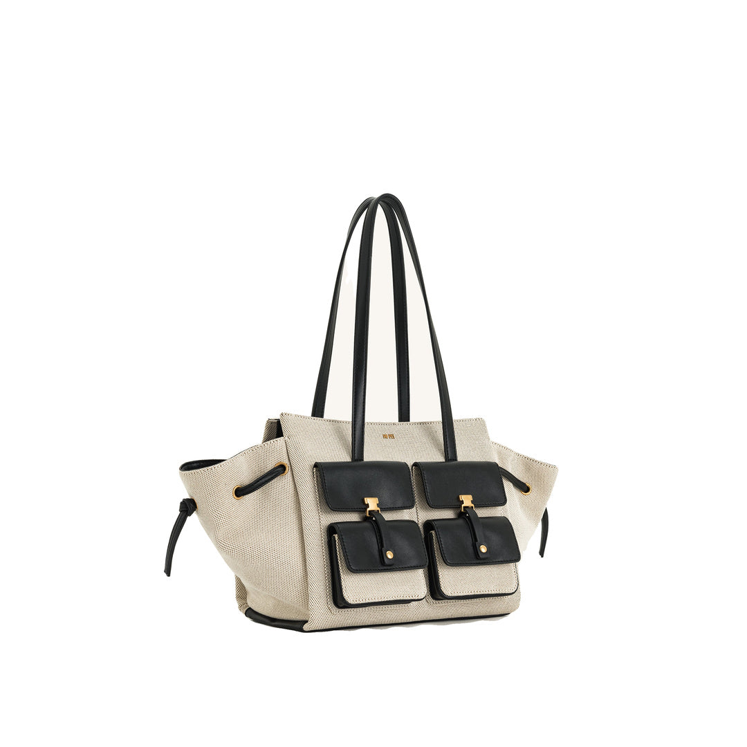 JW PEI Linda Tote Bag - Black Canvas by JW PEI