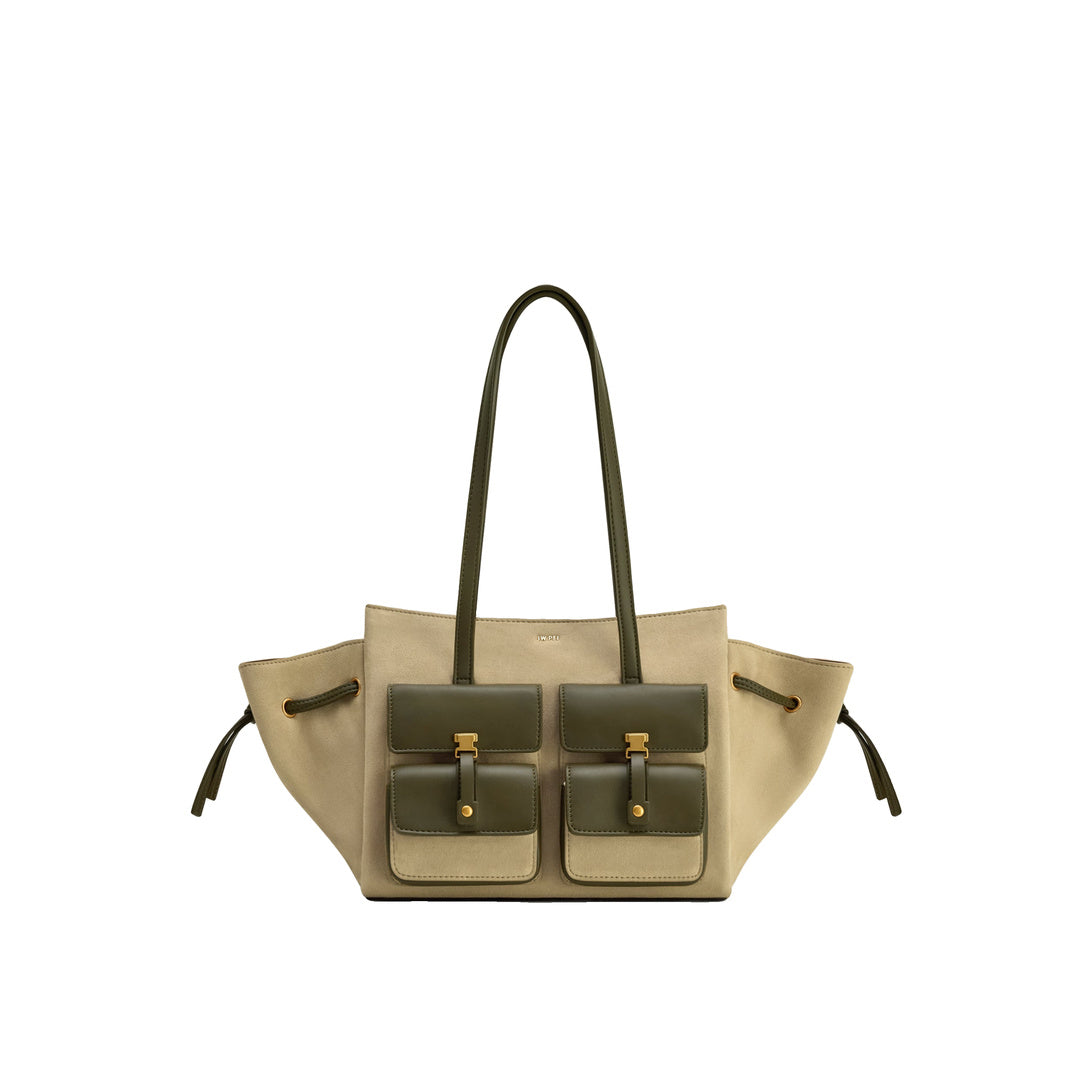 JW PEI Linda Faux Suede Tote Bag - Green by JW PEI