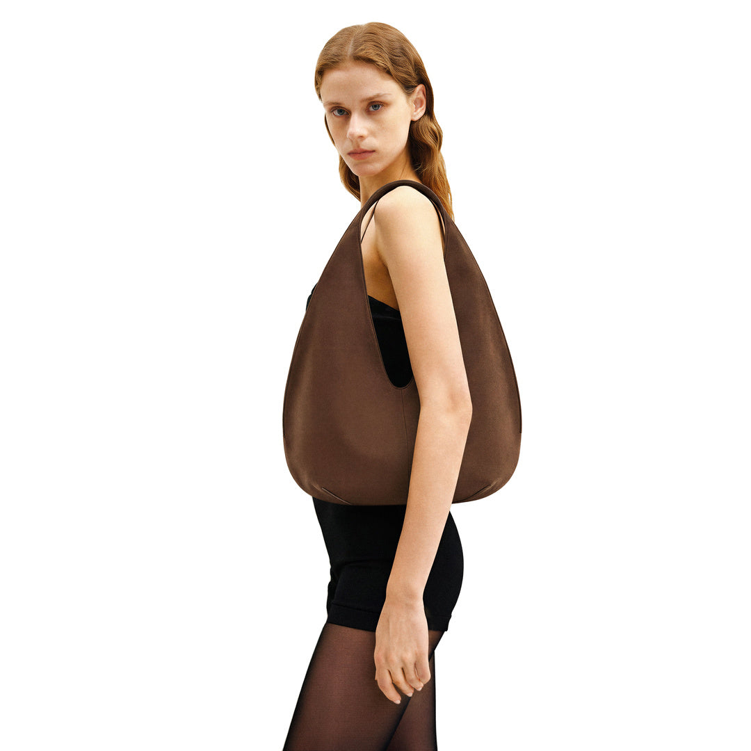 JW PEI Dara Faux Suede Hobo Bag - Mocha Brown by JW PEI