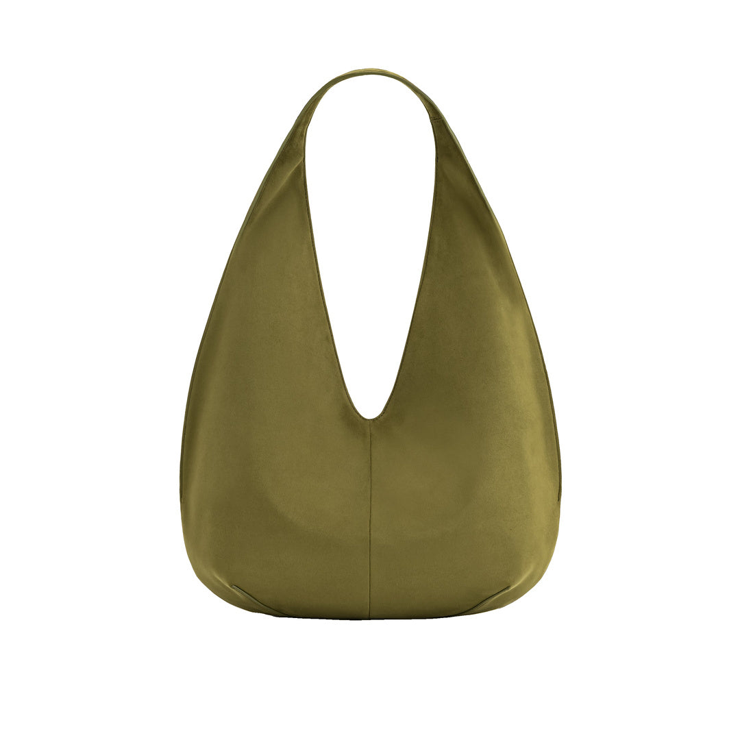 JW PEI Dara Faux Suede Hobo Bag - Dark Olive by JW PEI