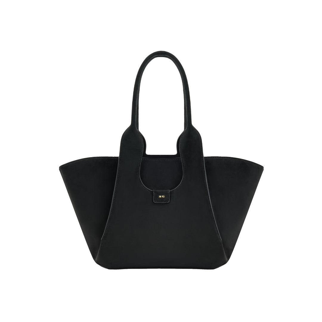 JW PEI Cara Faux Suede Tote Bag - Black by JW PEI