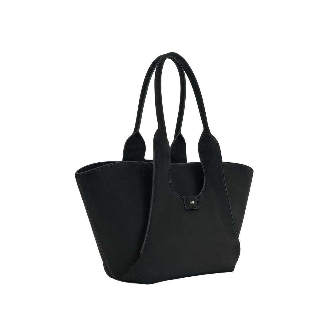 JW PEI Cara Faux Suede Tote Bag - Black by JW PEI