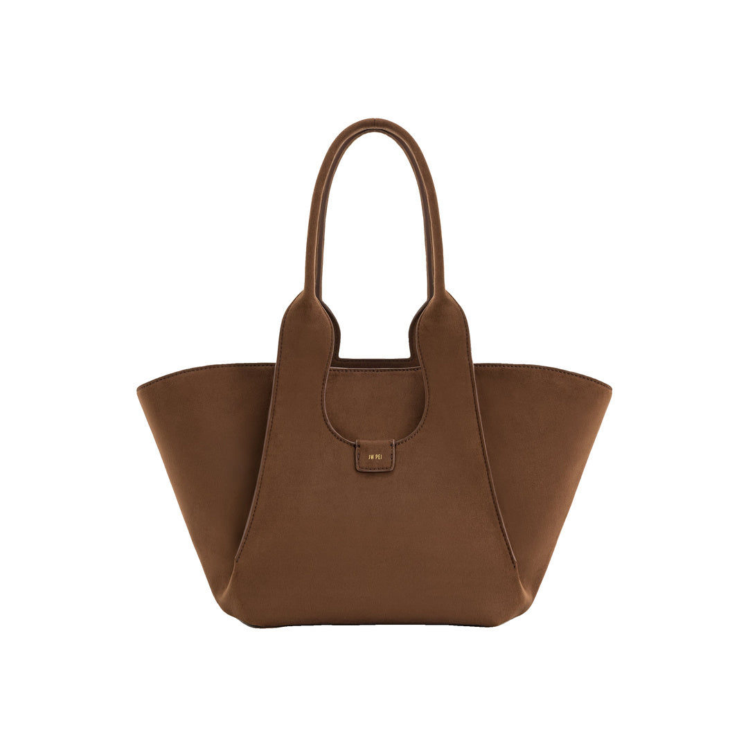 JW PEI Cara Faux Suede Tote Bag - Mocha Brown by JW PEI