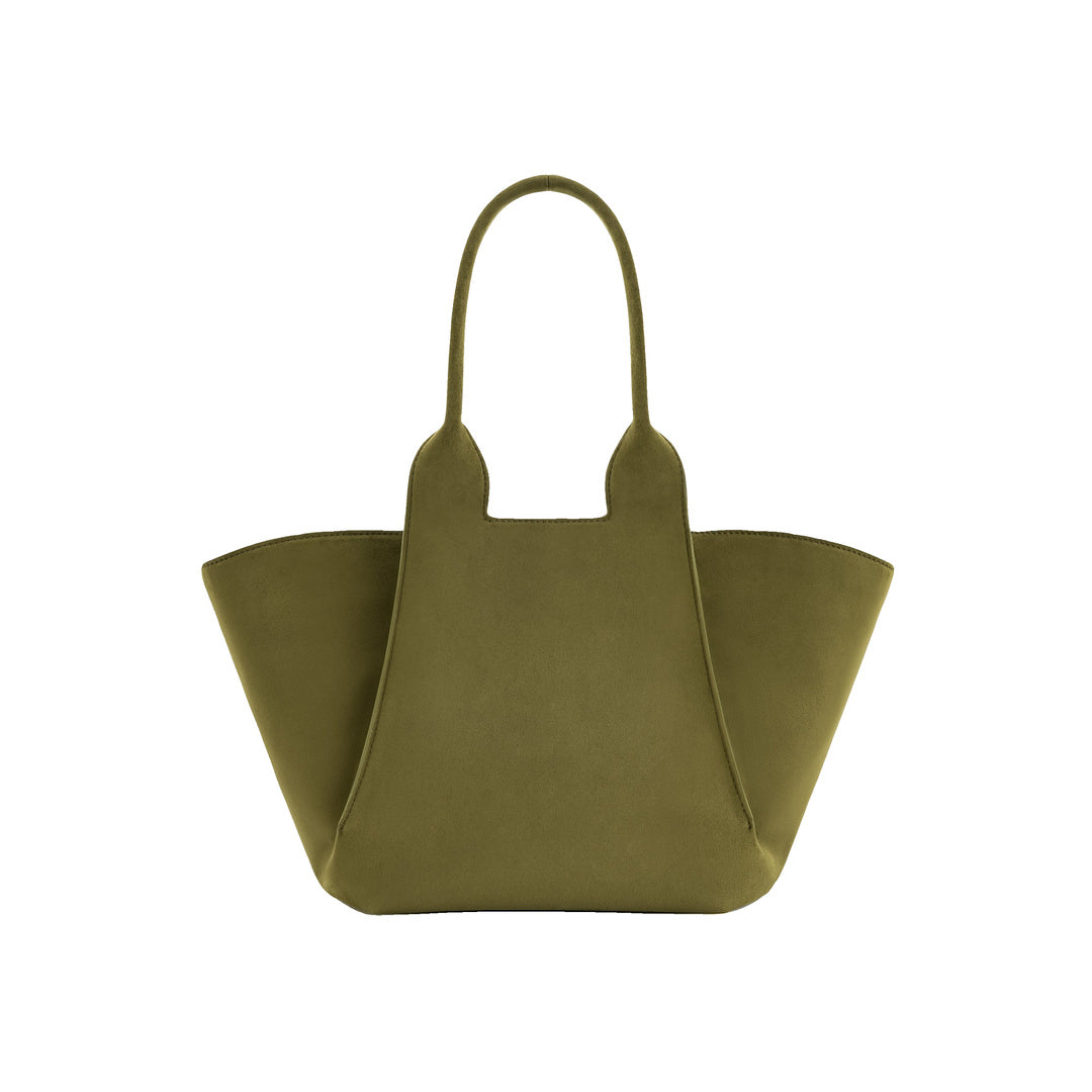 JW PEI Cara Faux Suede Tote Bag - Dark Olive by JW PEI