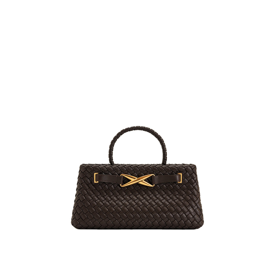 JW PEI Elora Woven Tote Bag - Dark Brown by JW PEI