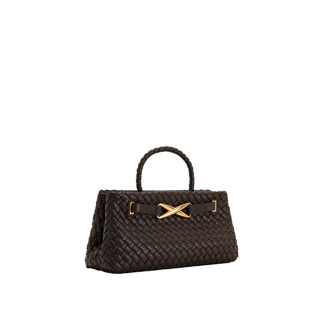 JW PEI Elora Woven Tote Bag - Dark Brown by JW PEI