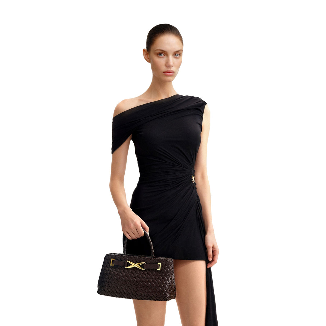 JW PEI Elora Woven Tote Bag - Dark Brown by JW PEI