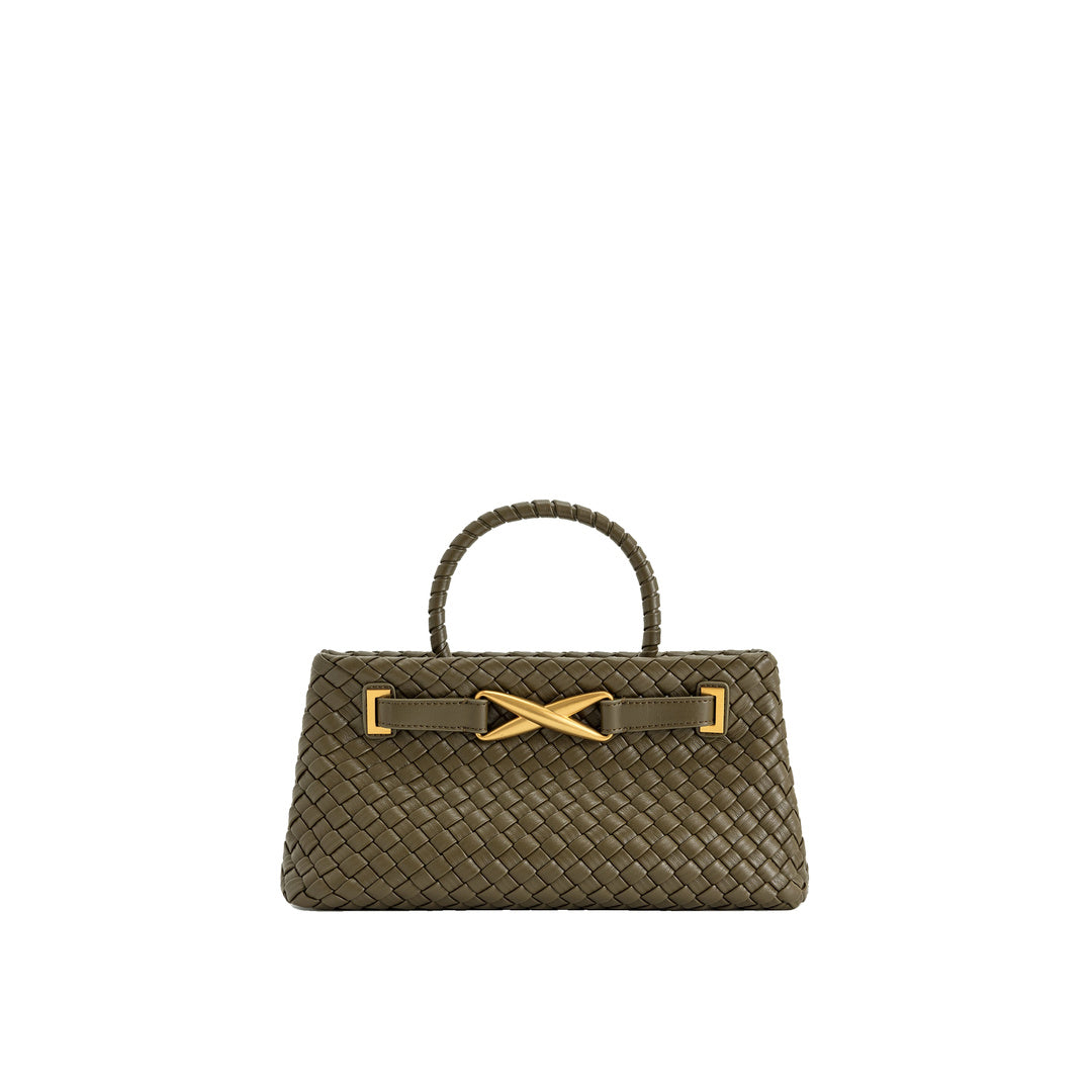 JW PEI Elora Woven Tote Bag - Dark Olive by JW PEI